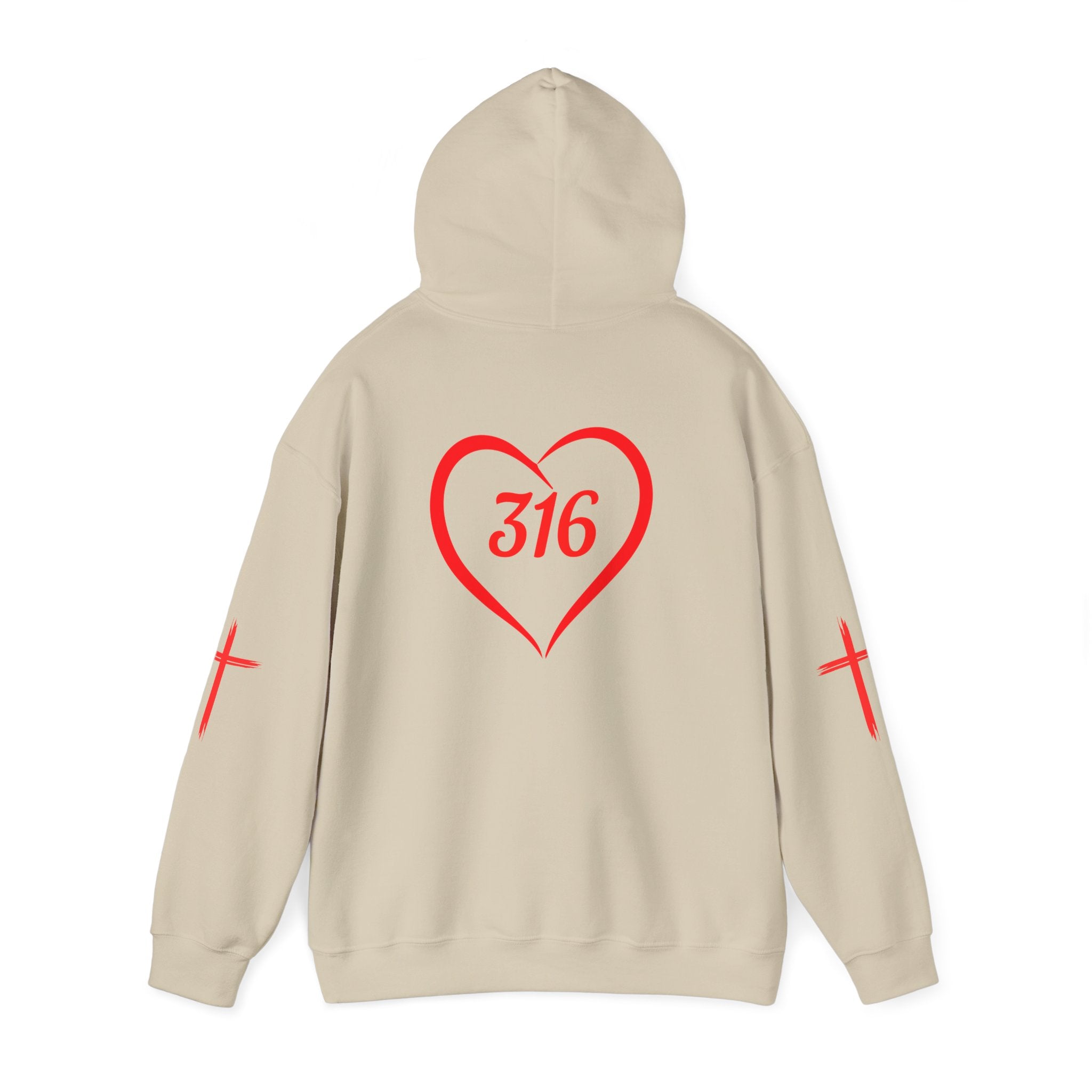 Collection of Heart 316 Unisex Heavy Blend Hooded Sweatshirt - Comfortable Faith-Inspired Apparel in a gallery layout