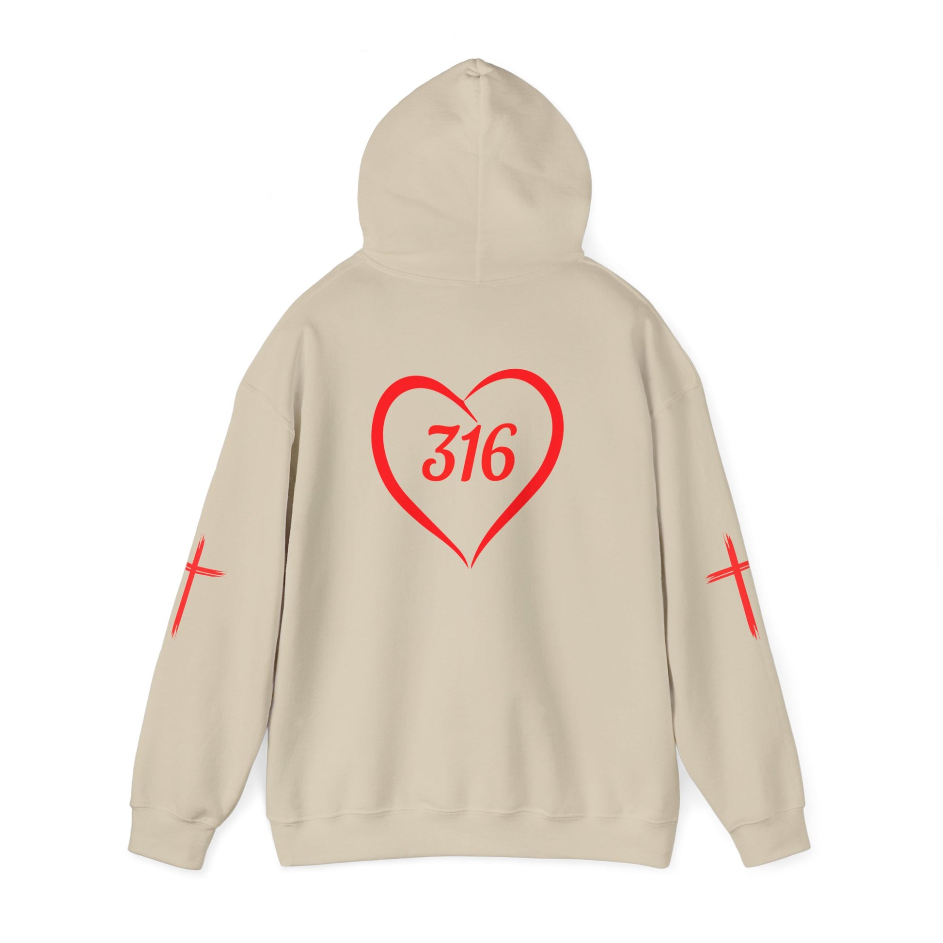 Heart 316 Unisex Heavy Blend Hooded Sweatshirt - Comfortable Faith-Inspired Apparel