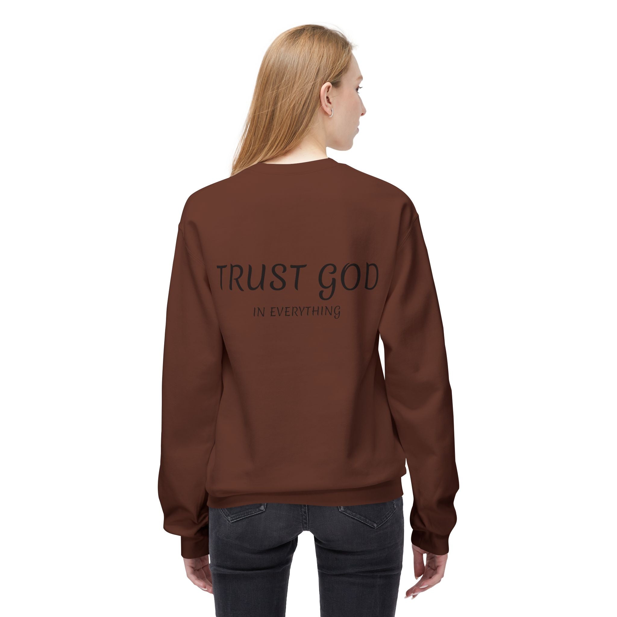 Collection of Trust God Fleece Sweatshirt for Comfort and Inspiration in a gallery layout