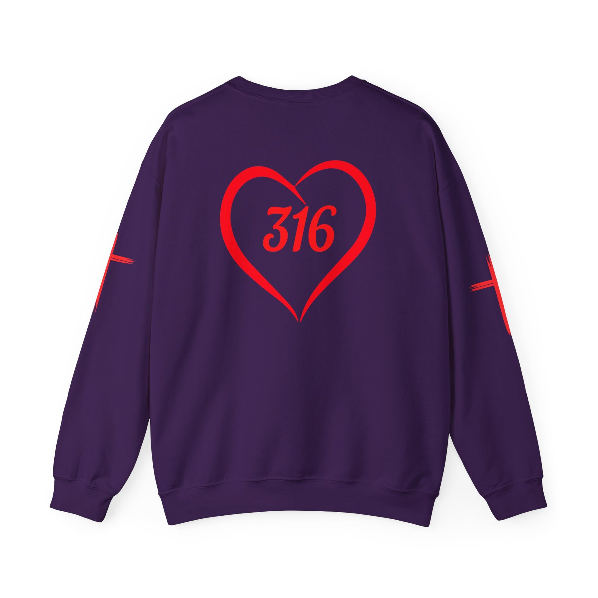 316 Heart Graphic Unisex Crewneck Sweatshirt - Cozy Casual Love