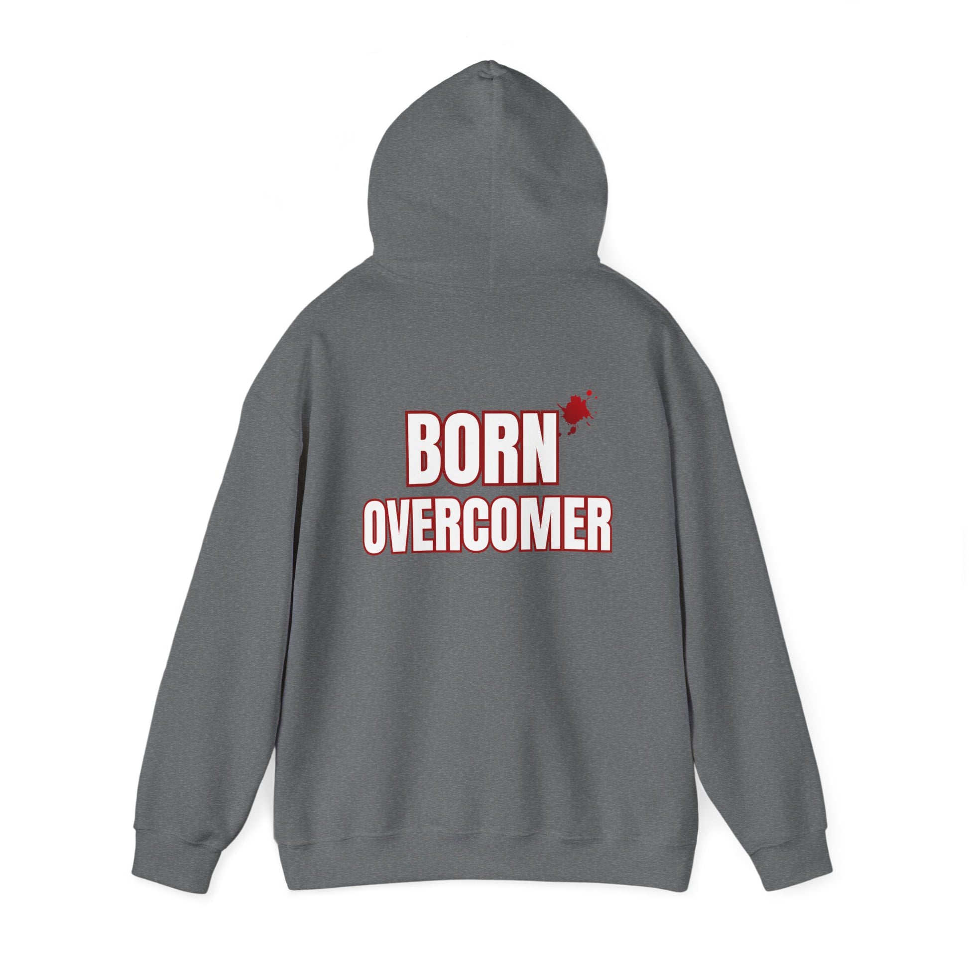 Born Overcomer - Unisex Heavy Blend Hoodie - Inspirational Sweatshirt for Everyday Comfort