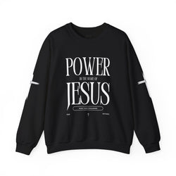 Collection of Power In the Name of Jesus Unisex Crewneck Sweatshirt for Comfort Lovers in a gallery layout