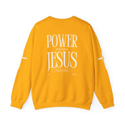 Collection of Power In the Name of Jesus Unisex Crewneck Sweatshirt for Comfort Lovers in a gallery layout