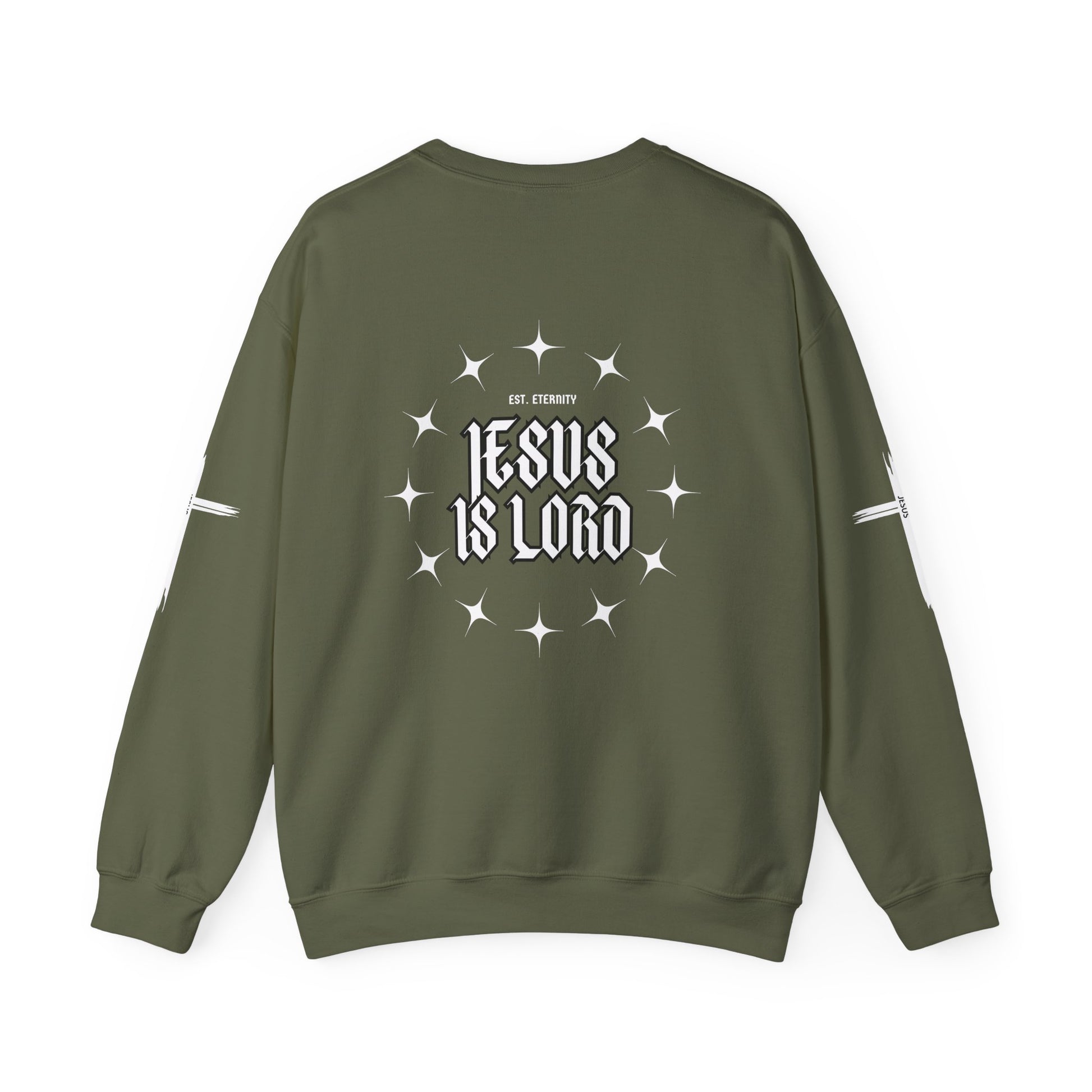 Faith-Inspired Unisex Heavy Blend Crewneck Sweatshirt - 'Jesus Is Lord' Design