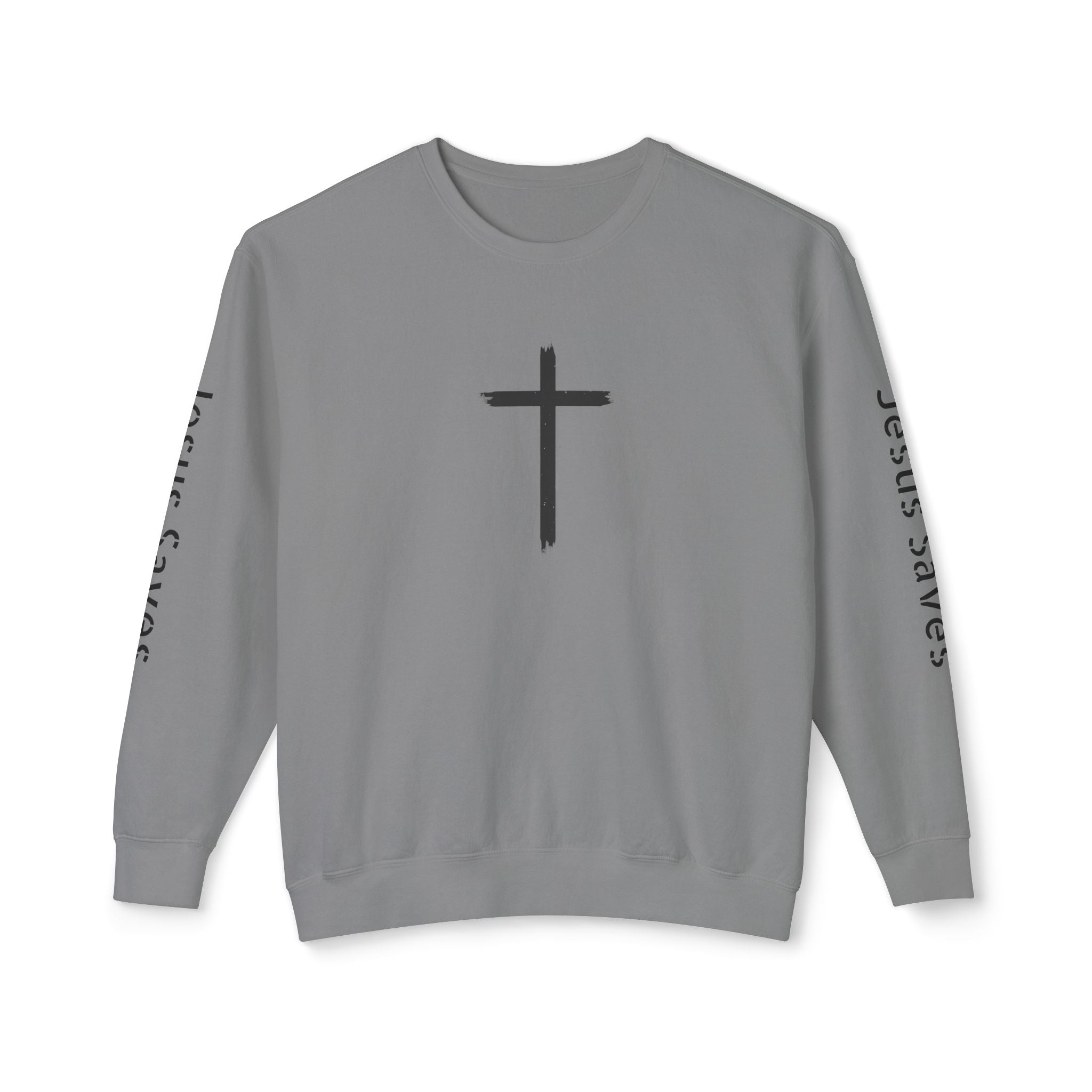 Collection of Inspirational Unisex Crewneck Sweatshirt - Glory Gear 'Jesus Saves' Design in a gallery layout