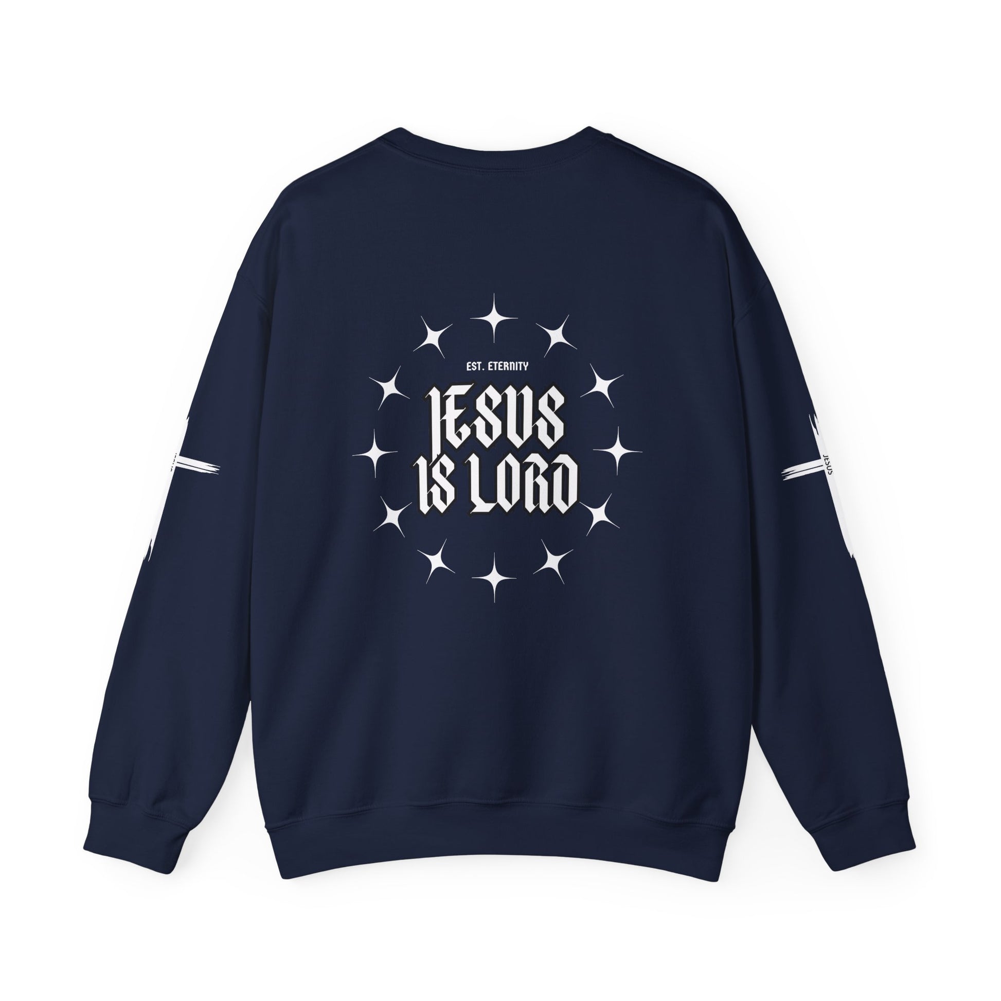 Faith-Inspired Unisex Heavy Blend Crewneck Sweatshirt - 'Jesus Is Lord' Design