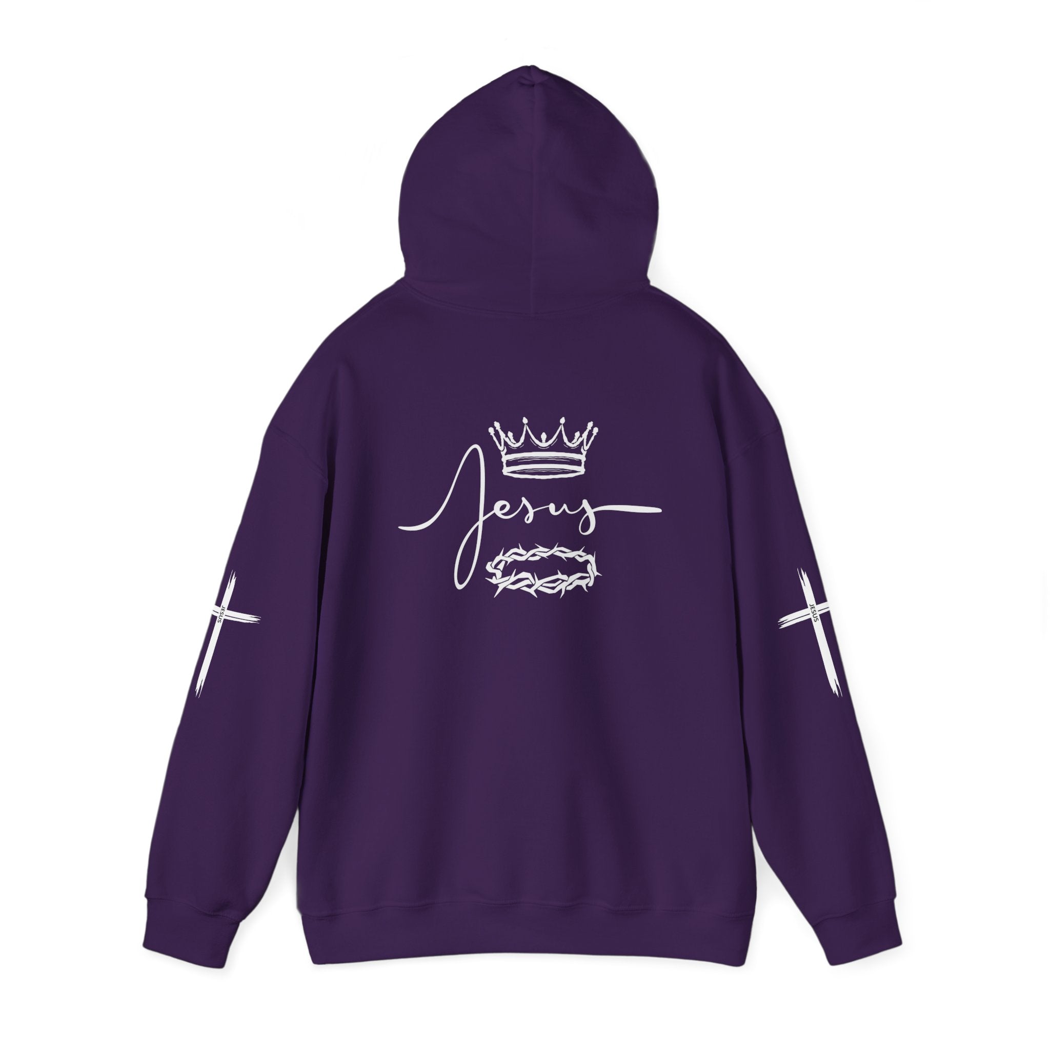 Collection of Jesus Crown & Cross Unisex Hooded Sweatshirt in a gallery layout