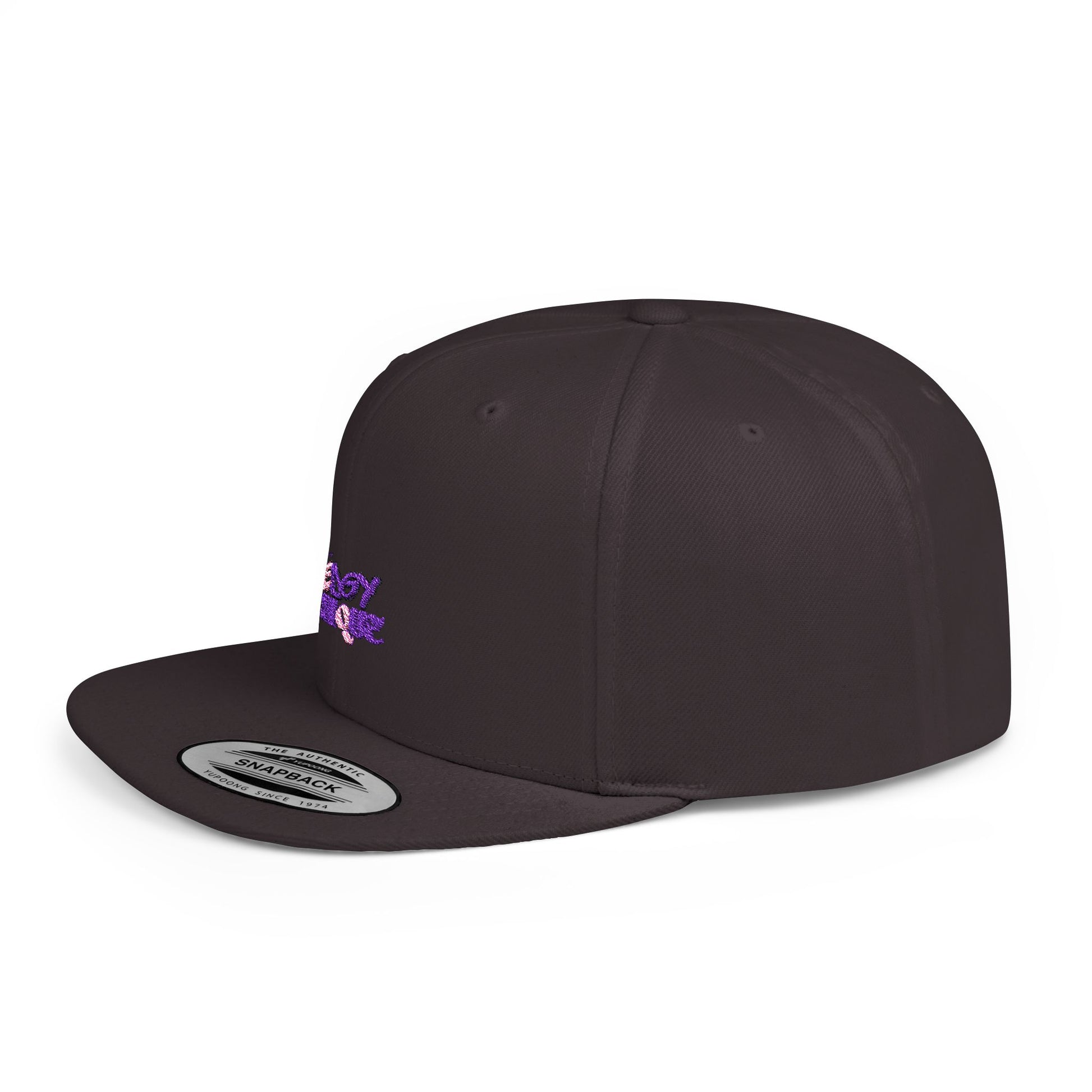 Stylish Flat Bill Snapback Hat - Casual Streetwear with 'Edgy Chique' Design