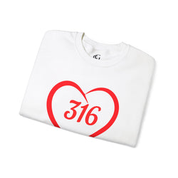 Collection of 316 Heart Graphic Unisex Crewneck Sweatshirt - Cozy Casual Love in a gallery layout