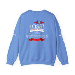 Collection of Inspirational Crewneck Sweatshirt - I AM VICTORIOUS 1 COR. 15:57 | Faith & Victory Apparel in a gallery layout