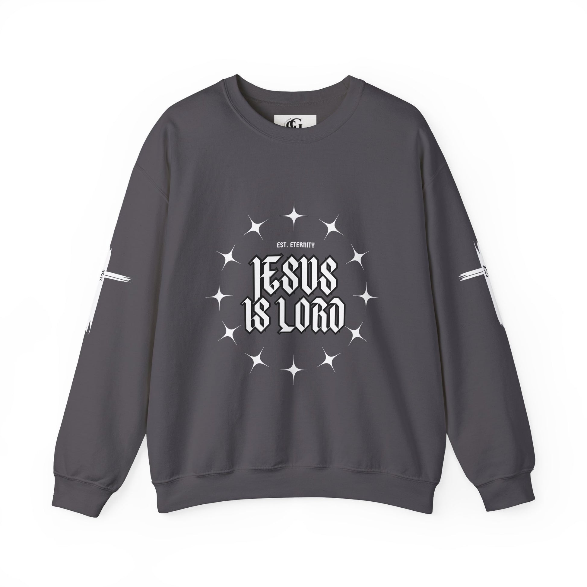 Faith-Inspired Unisex Heavy Blend Crewneck Sweatshirt - 'Jesus Is Lord' Design