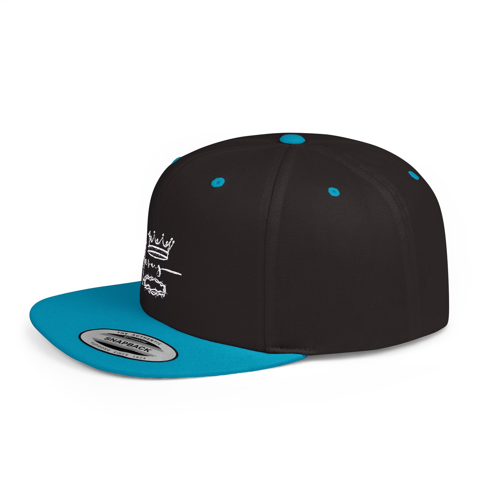 Jesus Crown Flat Bill Snapback Hat - Stylish Christian Apparel