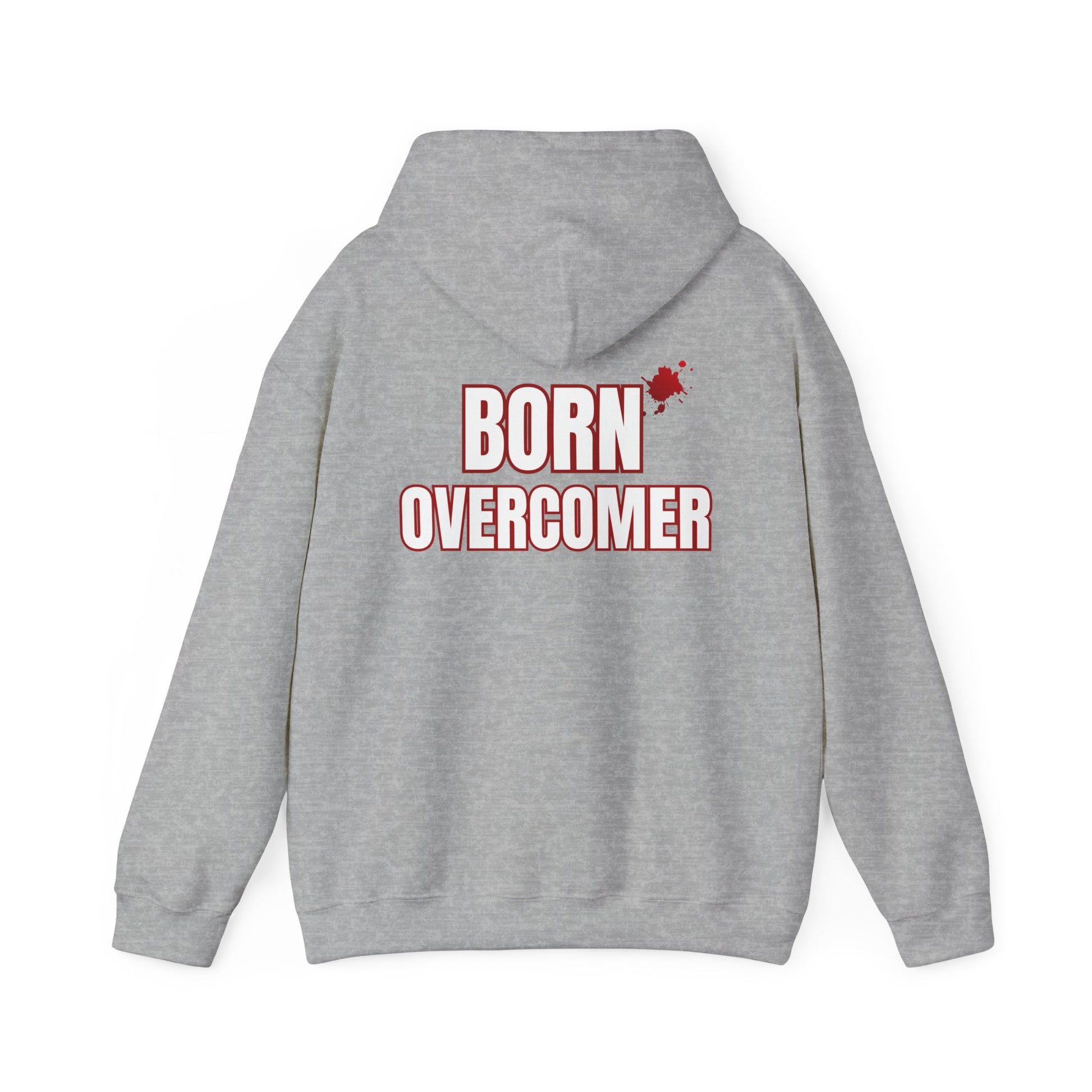 Born Overcomer - Unisex Heavy Blend Hoodie - Inspirational Sweatshirt for Everyday Comfort