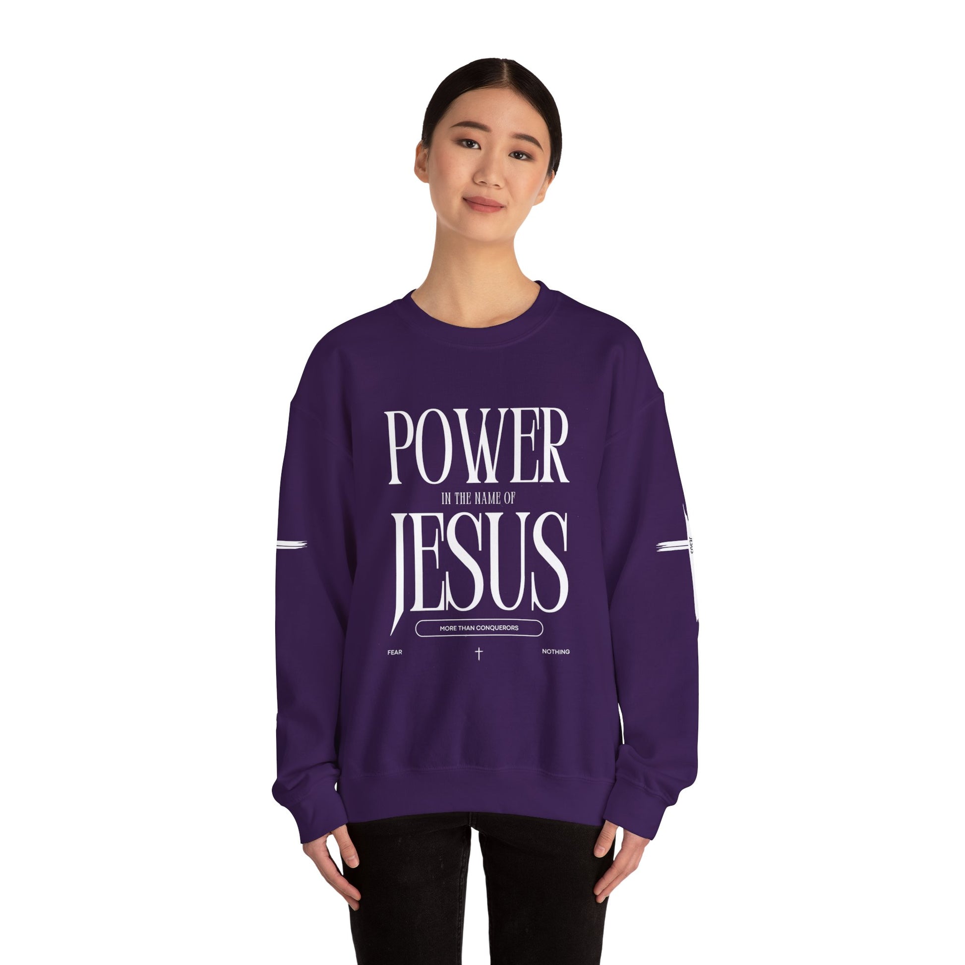 Power In the Name of Jesus Unisex Crewneck Sweatshirt for Comfort Lovers