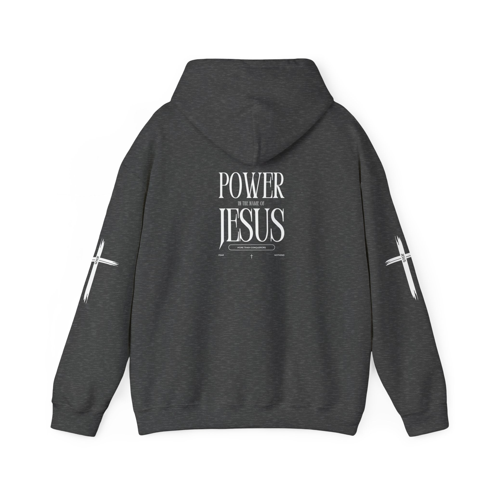 Collection of Power in the Name of Jesus Hoodie - Unisex Heavy Blend Sweatshirt for Faith and Inspiration in a gallery layout