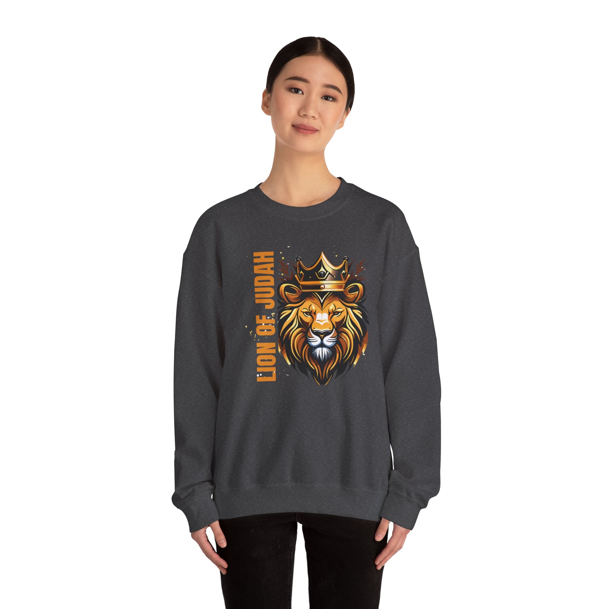 Collection of Lion of Judah Unisex Crewneck Sweatshirt - Faith-Inspired Apparel in a gallery layout