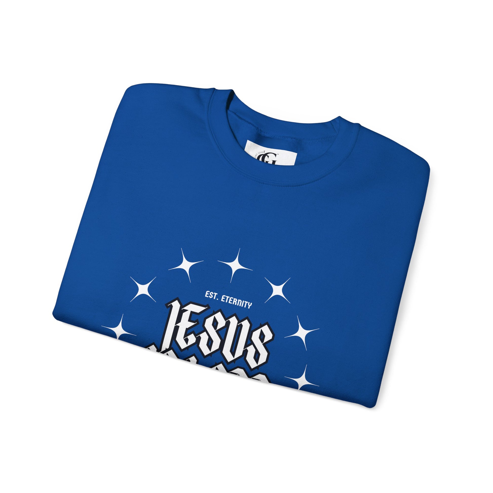 Faith-Inspired Unisex Heavy Blend Crewneck Sweatshirt - 'Jesus Is Lord' Design