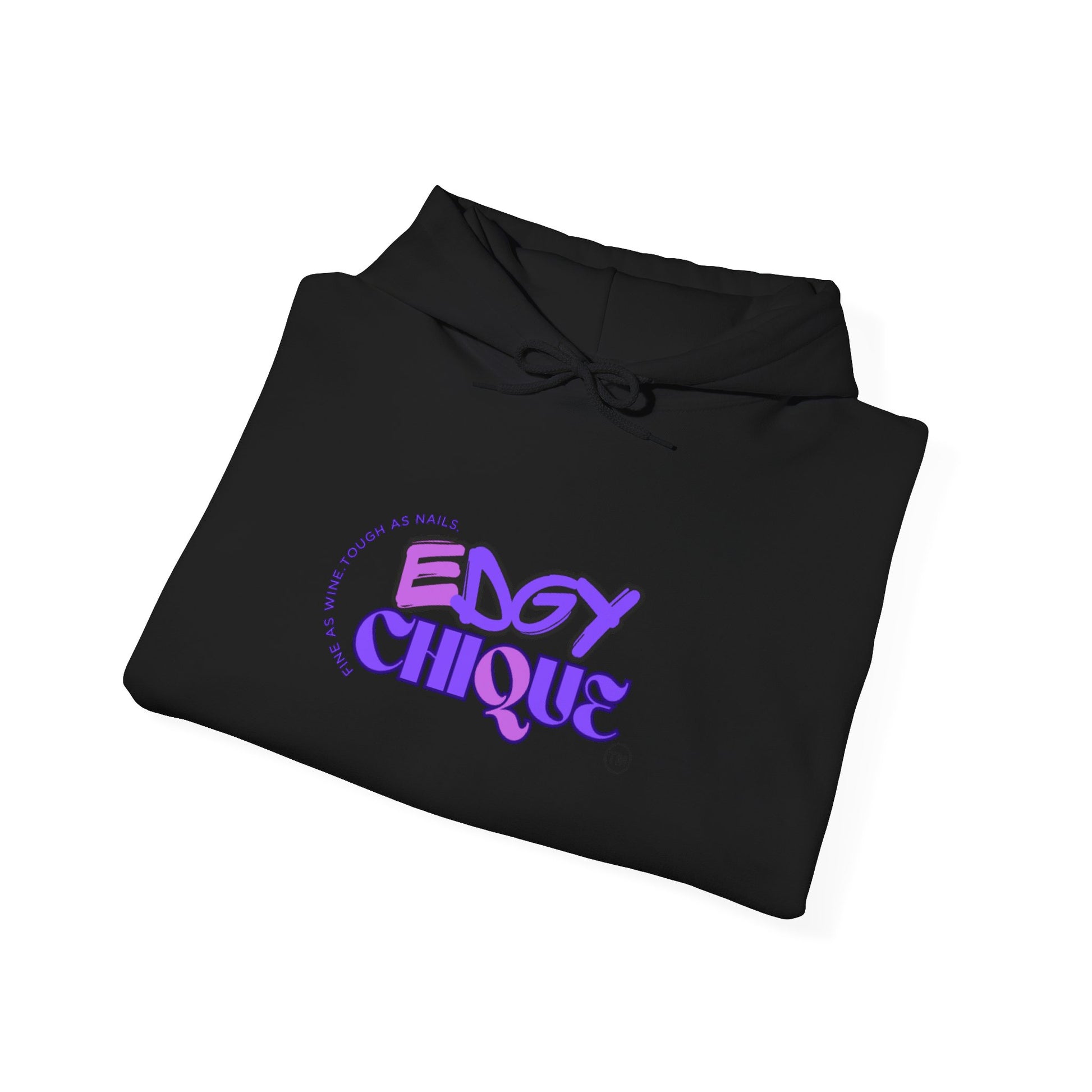 Edgy Chique Unisex Heavy Blend™ Hooded Sweatshirt - Trendy Graphic Pullover for Streetwear Enthusiasts