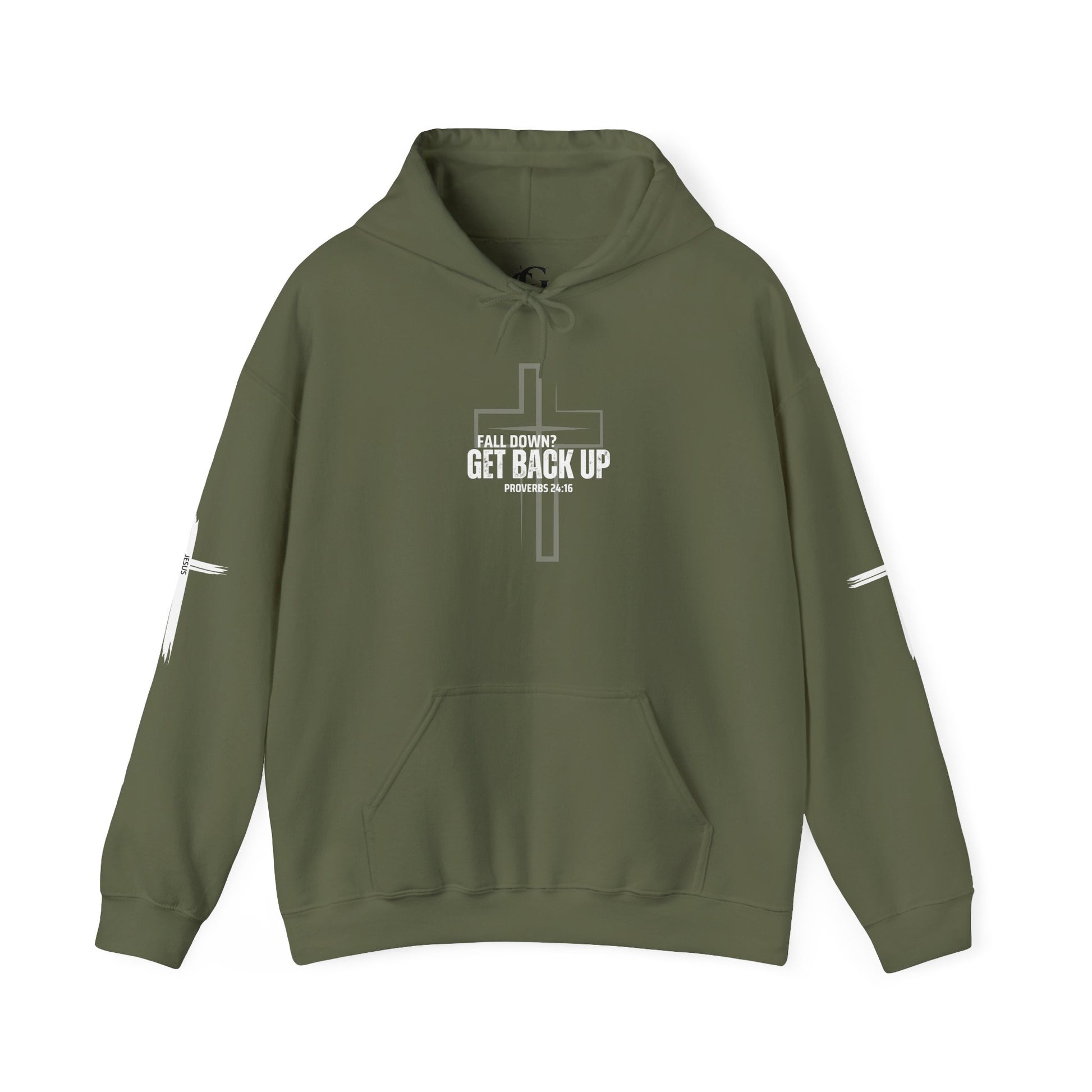 Fall Down? Get Back Up Psalm 24 Unisex Hooded Sweatshirt