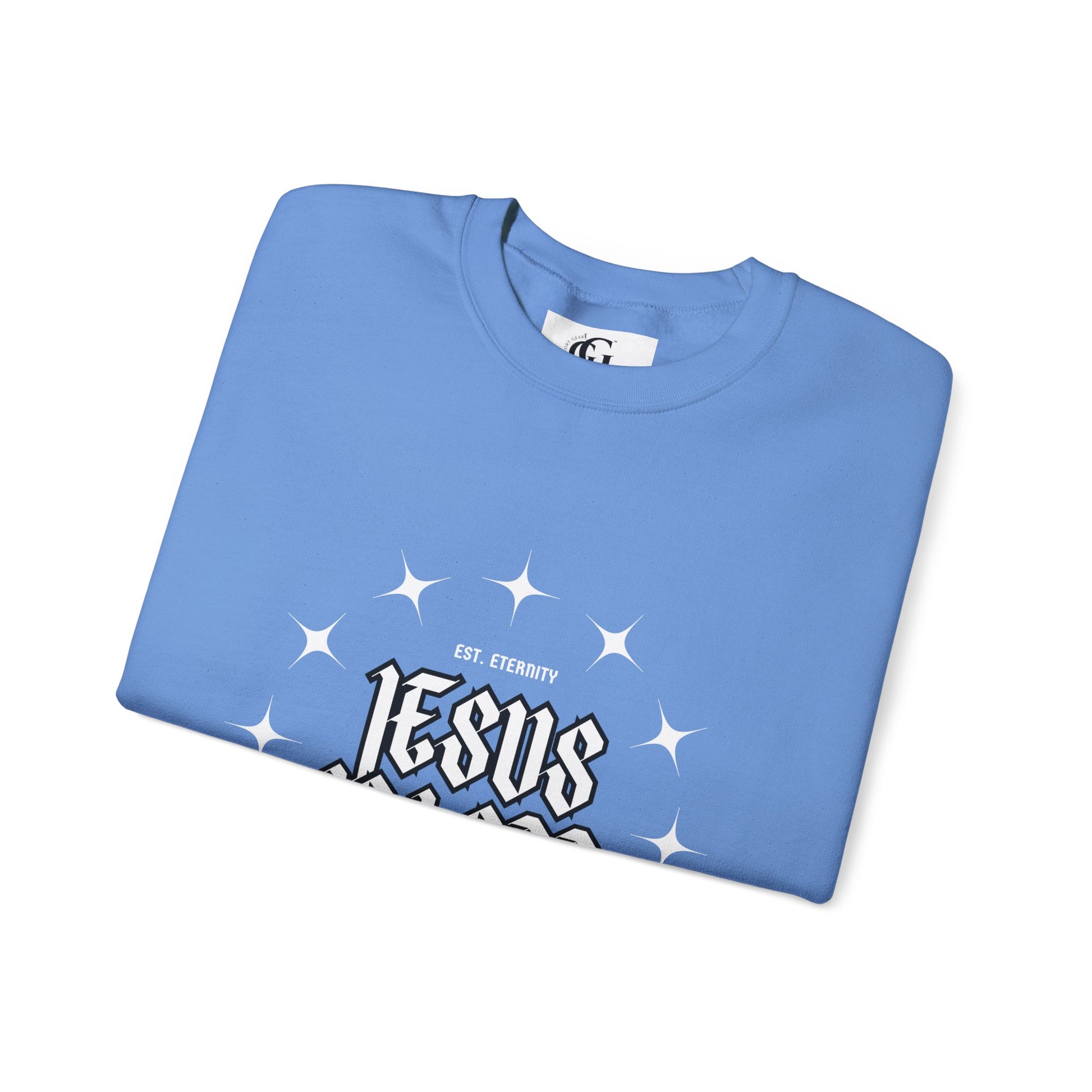 Faith-Inspired Unisex Heavy Blend Crewneck Sweatshirt - 'Jesus Is Lord' Design