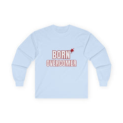 Collection of Born Overcomer Unisex Long Sleeve Tee - Inspirational Motivational Shirt in a gallery layout