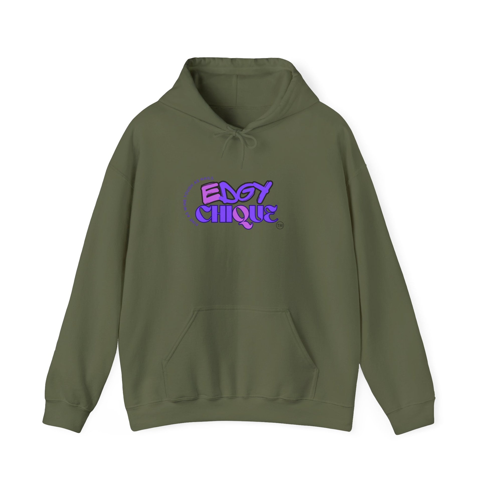 Edgy Chique Unisex Heavy Blend™ Hooded Sweatshirt - Trendy Graphic Pullover for Streetwear Enthusiasts