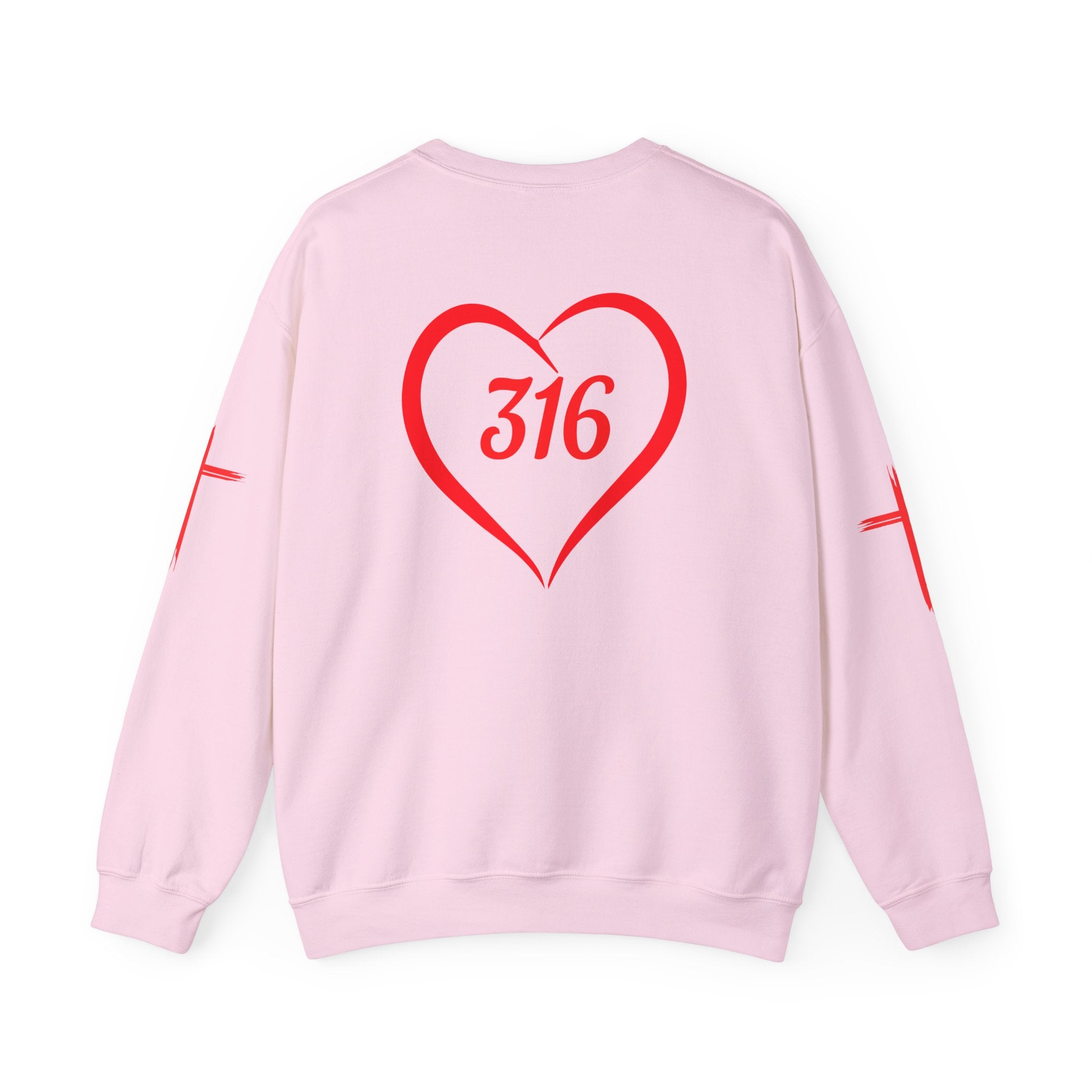 Collection of 316 Heart Graphic Unisex Crewneck Sweatshirt - Cozy Casual Love in a gallery layout