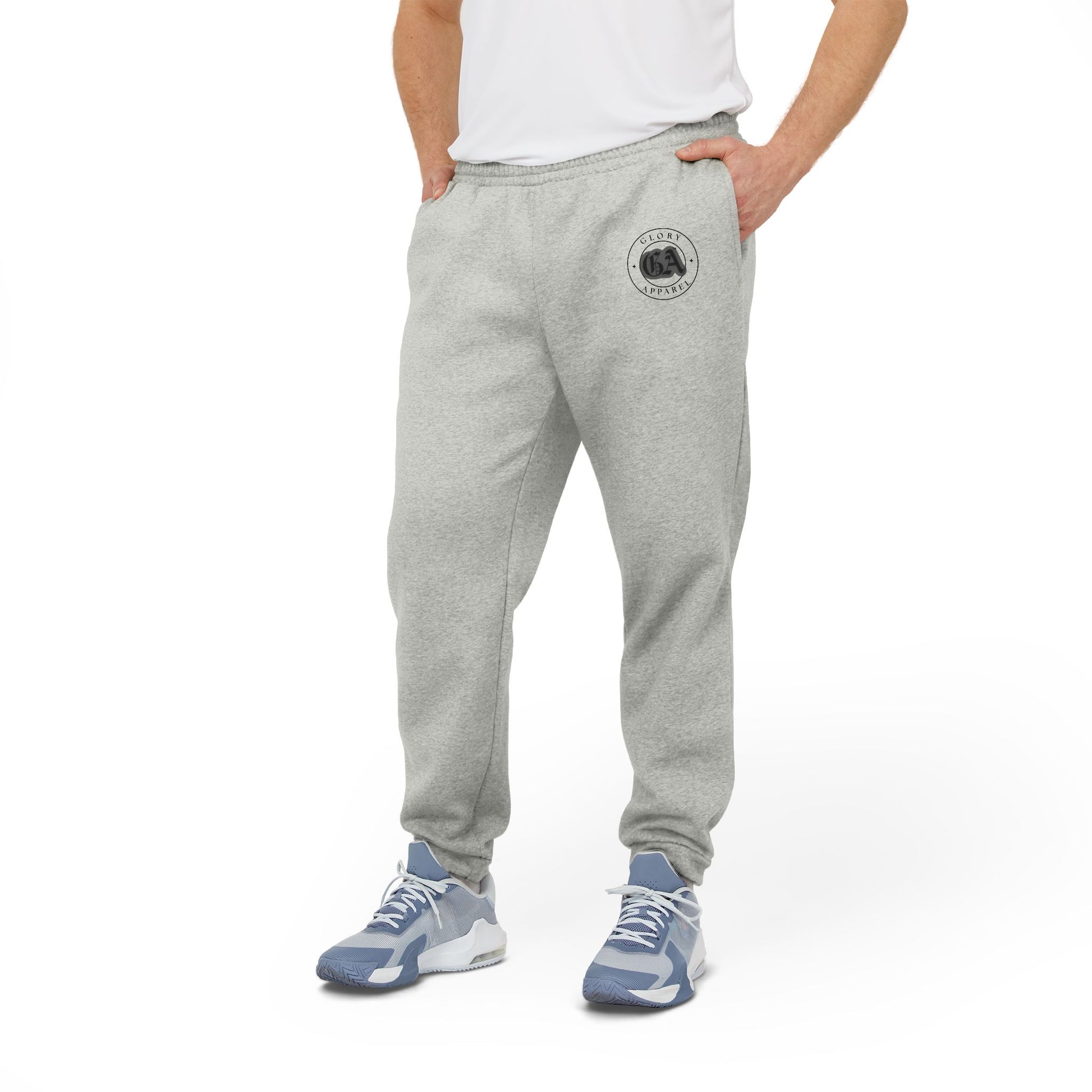 Pantalones deportivos unisex de polar Adidas cómodos para deportistas y ropa informal: logotipo de Glory Apparel