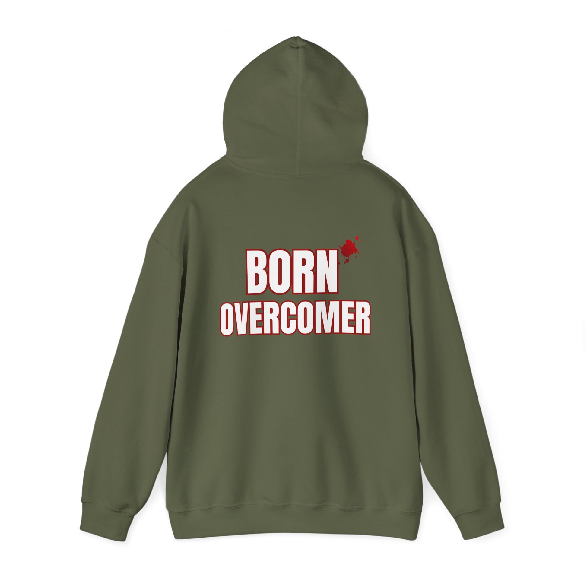 Born Overcomer - Unisex Heavy Blend Hoodie - Inspirational Sweatshirt for Everyday Comfort