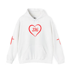 Collection of Heart 316 Unisex Heavy Blend Hooded Sweatshirt - Comfortable Faith-Inspired Apparel in a gallery layout