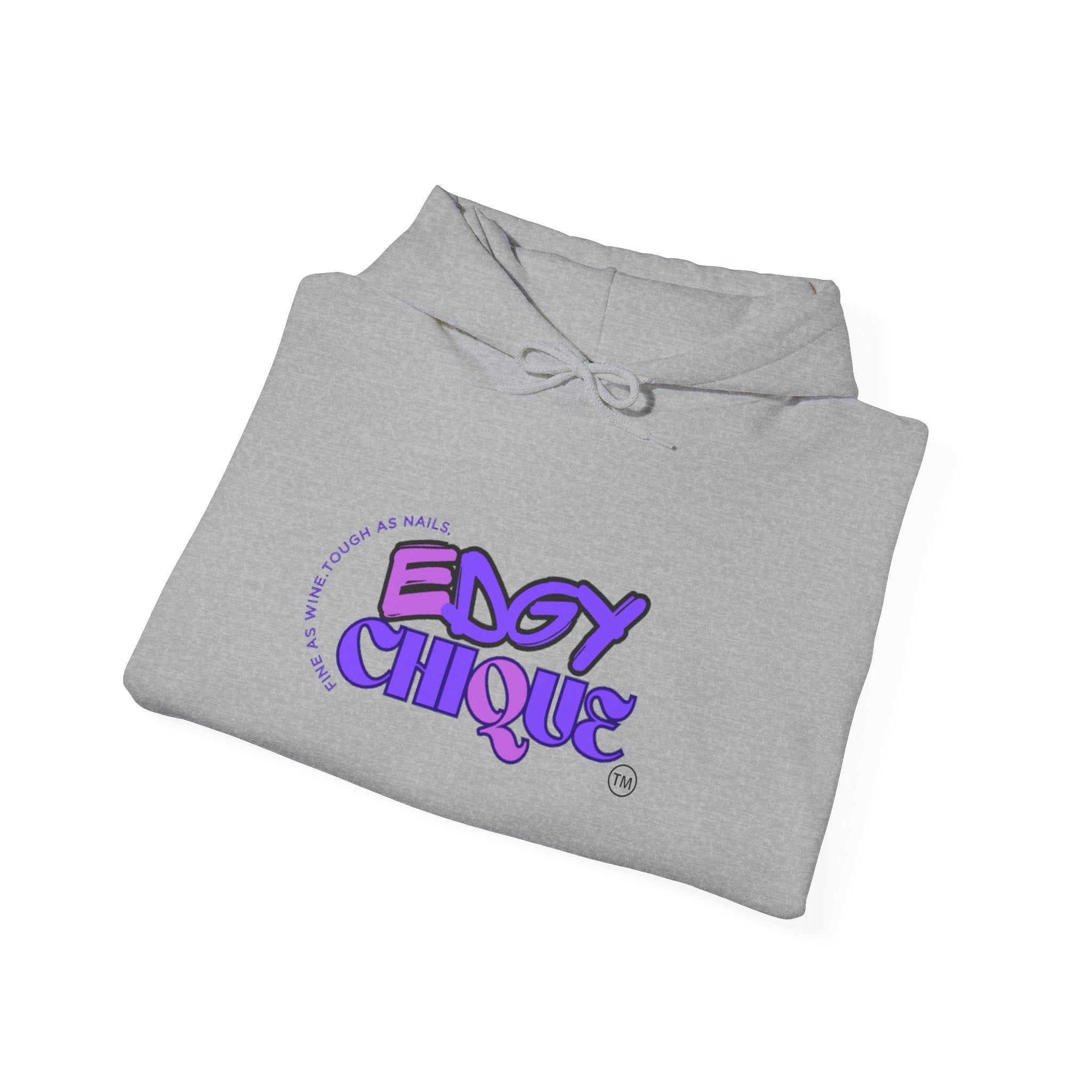 Collection of Edgy Chique Unisex Heavy Blend™ Hooded Sweatshirt - Trendy Graphic Pullover for Streetwear Enthusiasts in a gallery layout