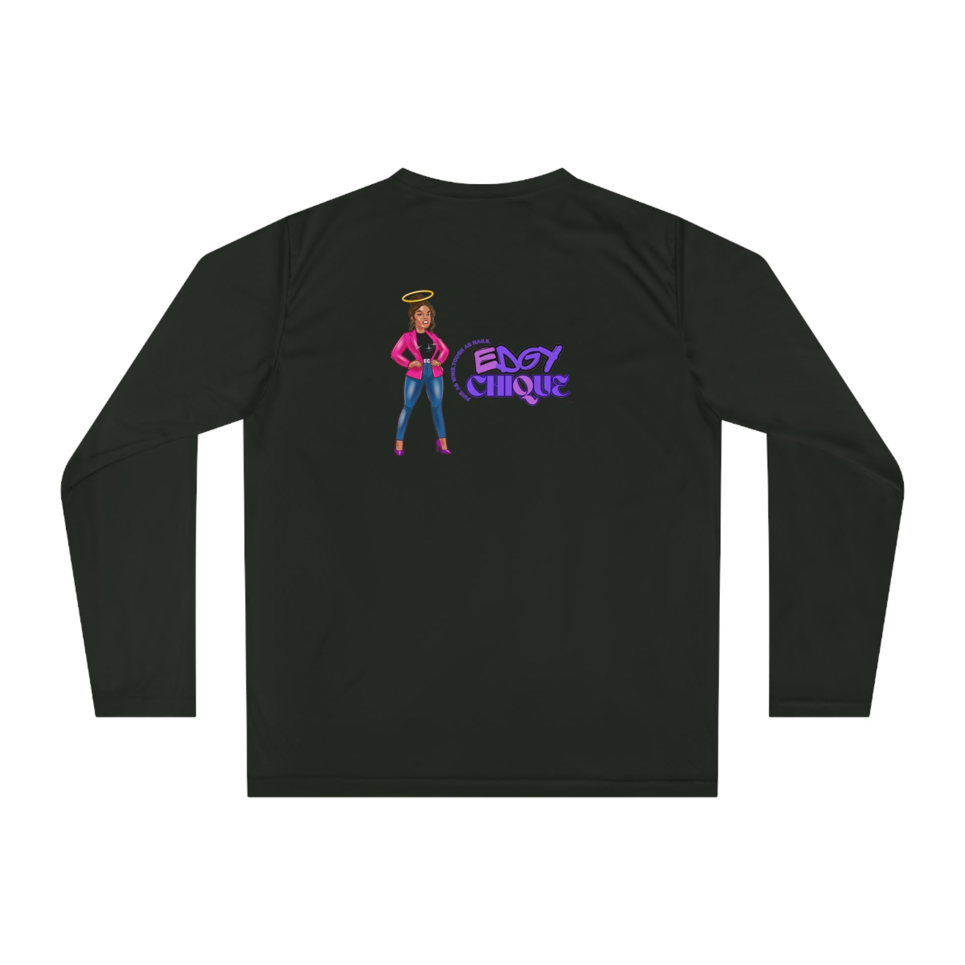 Performance Long Sleeve Shirt - Edgy Clique Graphic Tee for Active Lifestyle