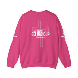 Collection of Inspirational Crewneck Sweatshirt - 'Get Back Up' Proverbs 24:16 in a gallery layout