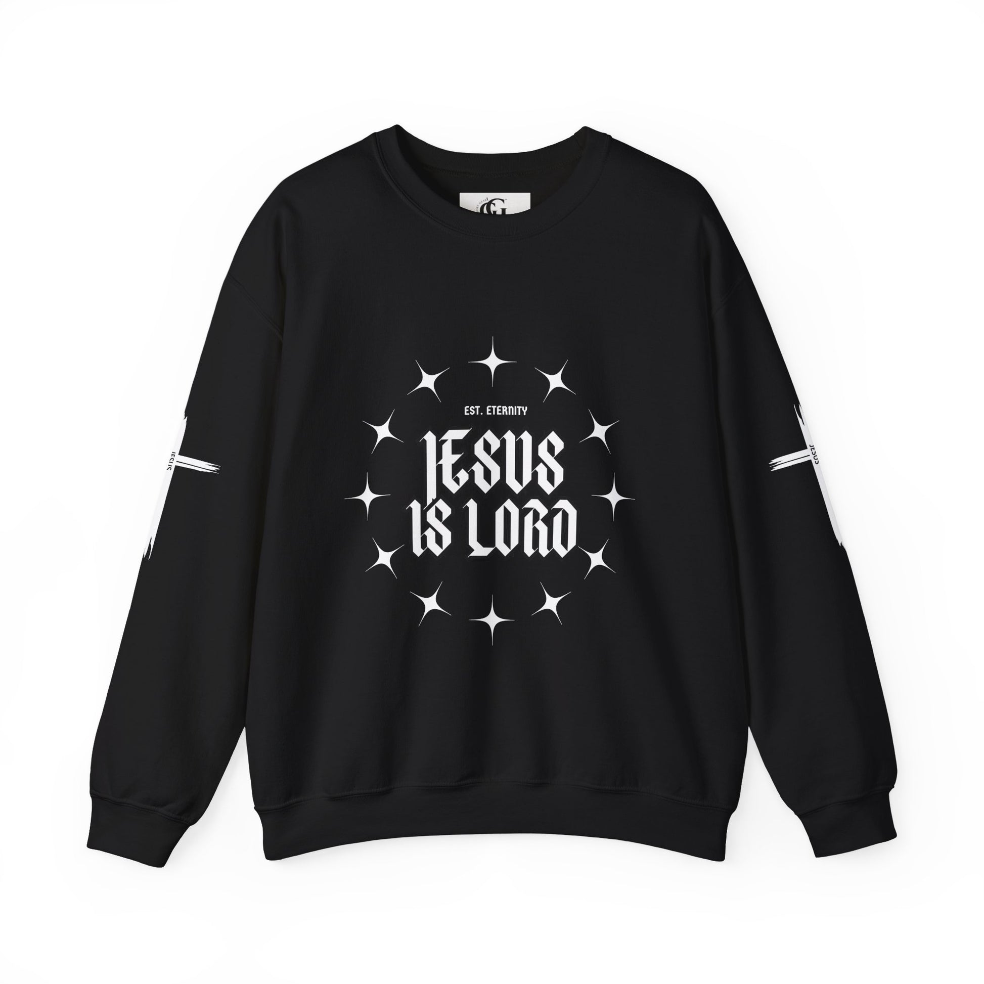 Faith-Inspired Unisex Heavy Blend Crewneck Sweatshirt - 'Jesus Is Lord' Design