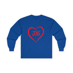 Collection of Heart 316 Unisex Ultra Cotton Long Sleeve Tee - Perfect Gift for Faith & Love Events in a gallery layout