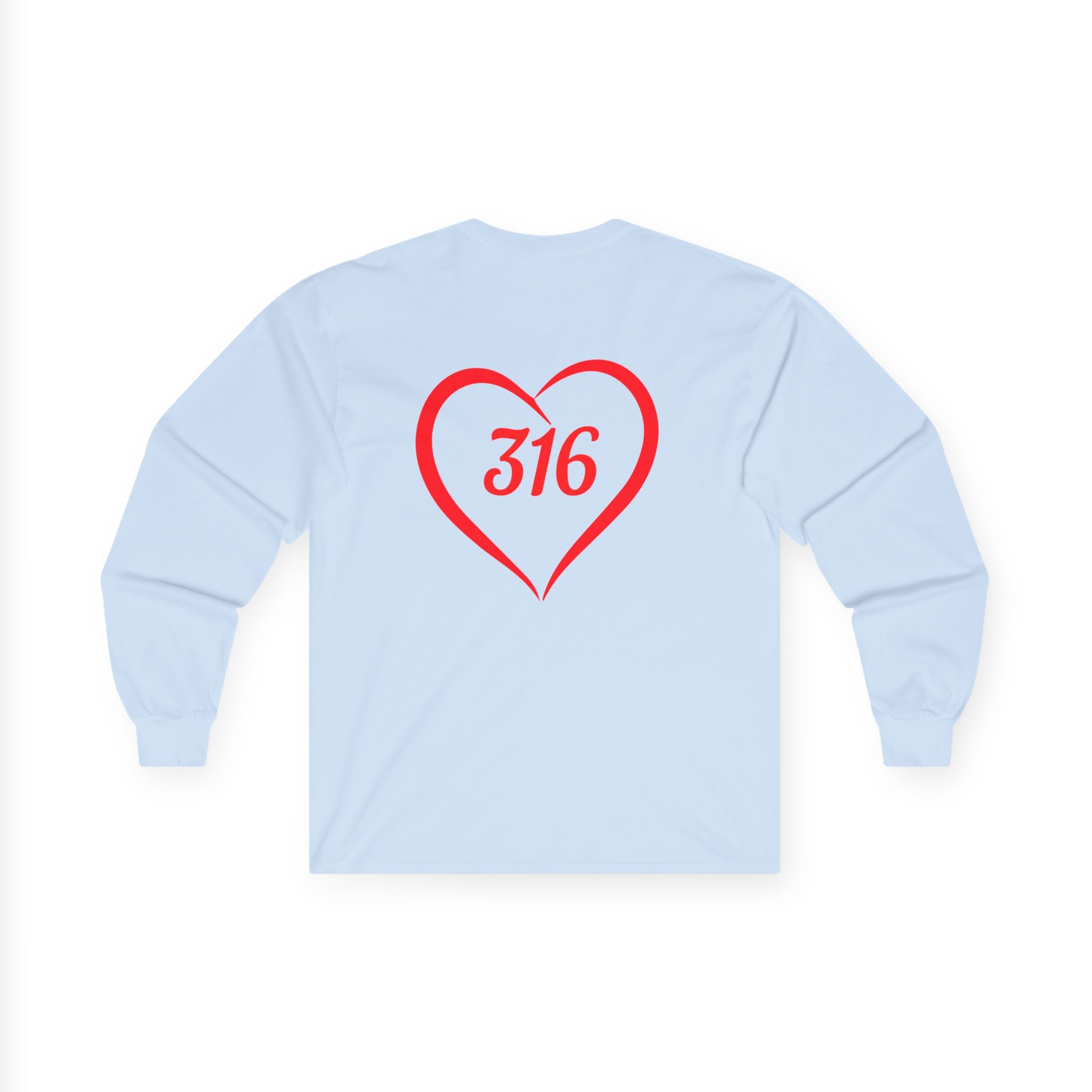 Collection of Heart 316 Unisex Ultra Cotton Long Sleeve Tee - Perfect Gift for Faith & Love Events in a gallery layout