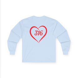 Collection of Heart 316 Unisex Ultra Cotton Long Sleeve Tee - Perfect Gift for Faith & Love Events in a gallery layout