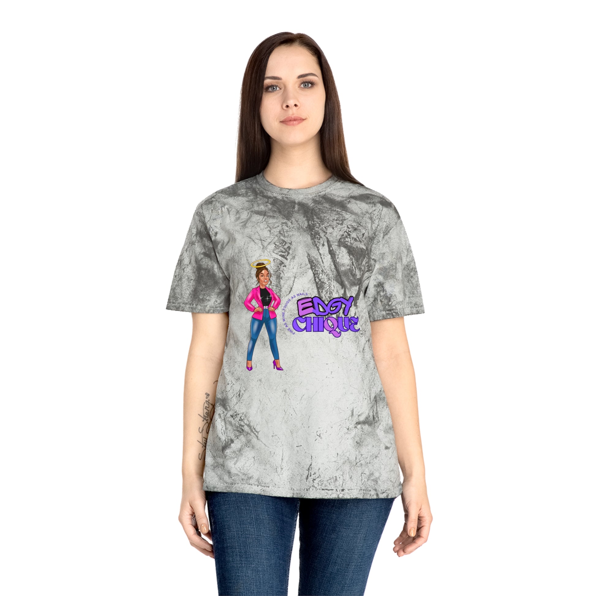 Edgy Chique Color Blast Unisex T-Shirt - Trendy & Fun Graphic Tee