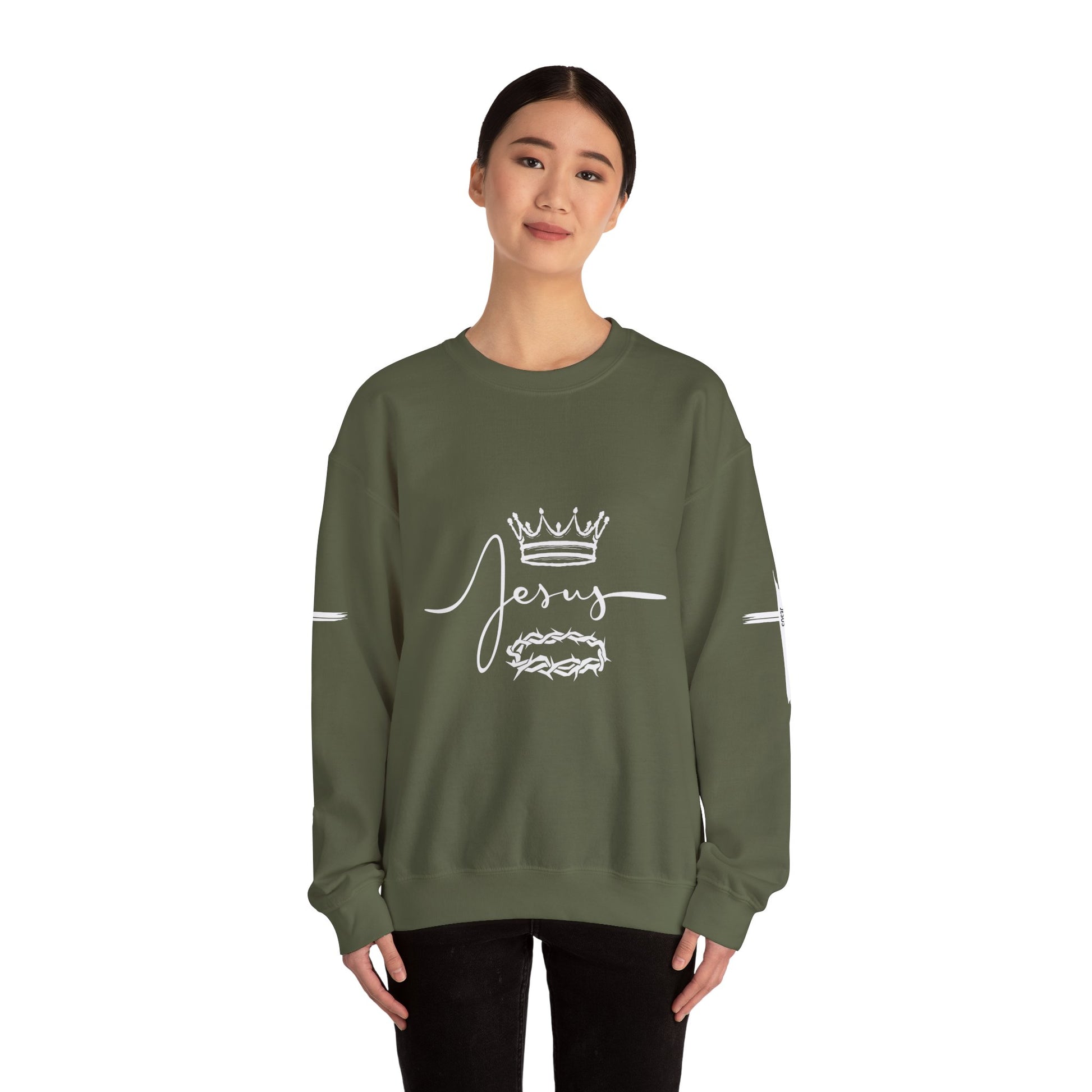 Jesus Crown & Thorns Unisex Crewneck Sweatshirt