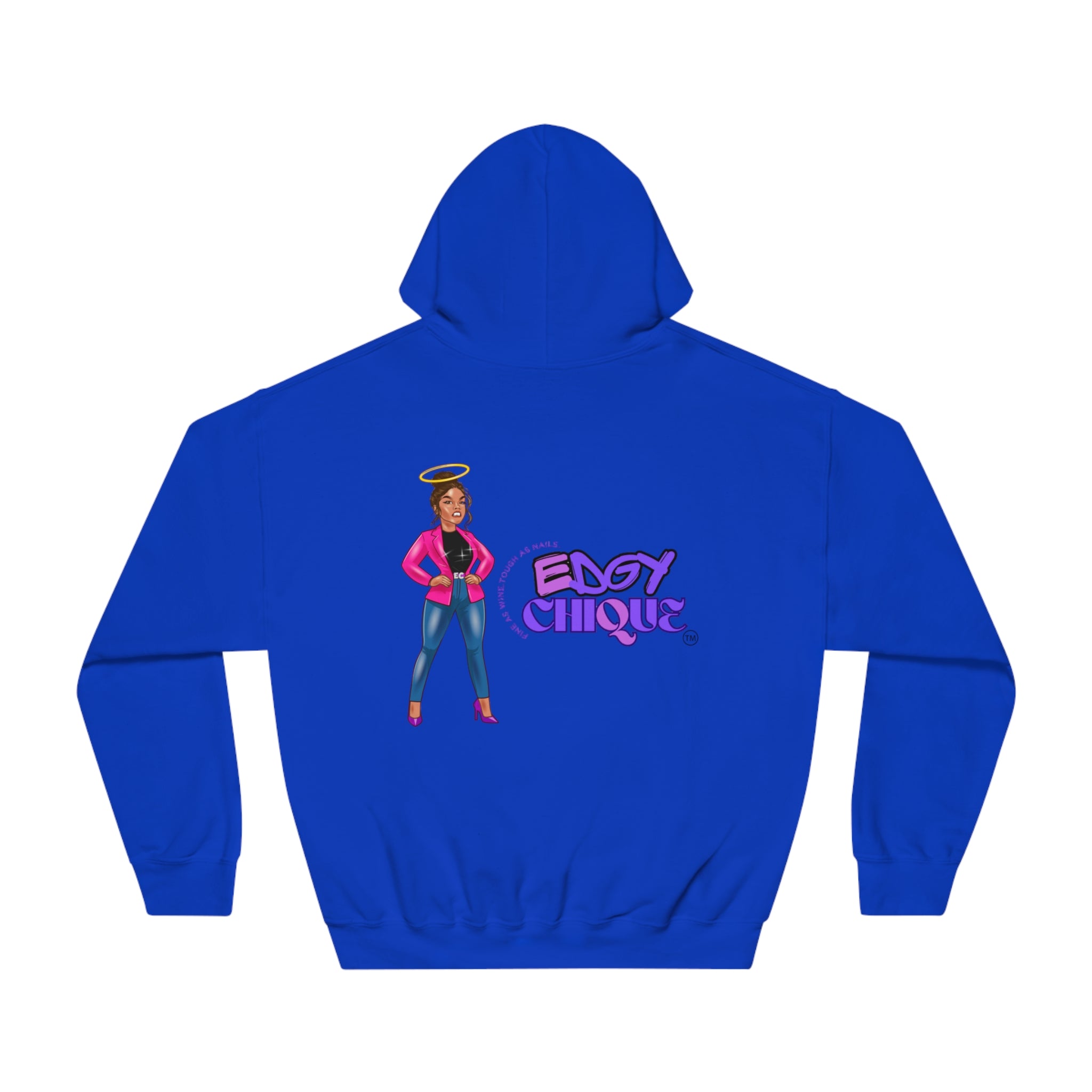 Collection of Edgy Chic Unisex Hooded Sweatshirt - Trendy Graphic Design for Fashion Lovers in a gallery layout