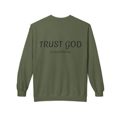 Collection of Trust God Fleece Sweatshirt for Comfort and Inspiration in a gallery layout