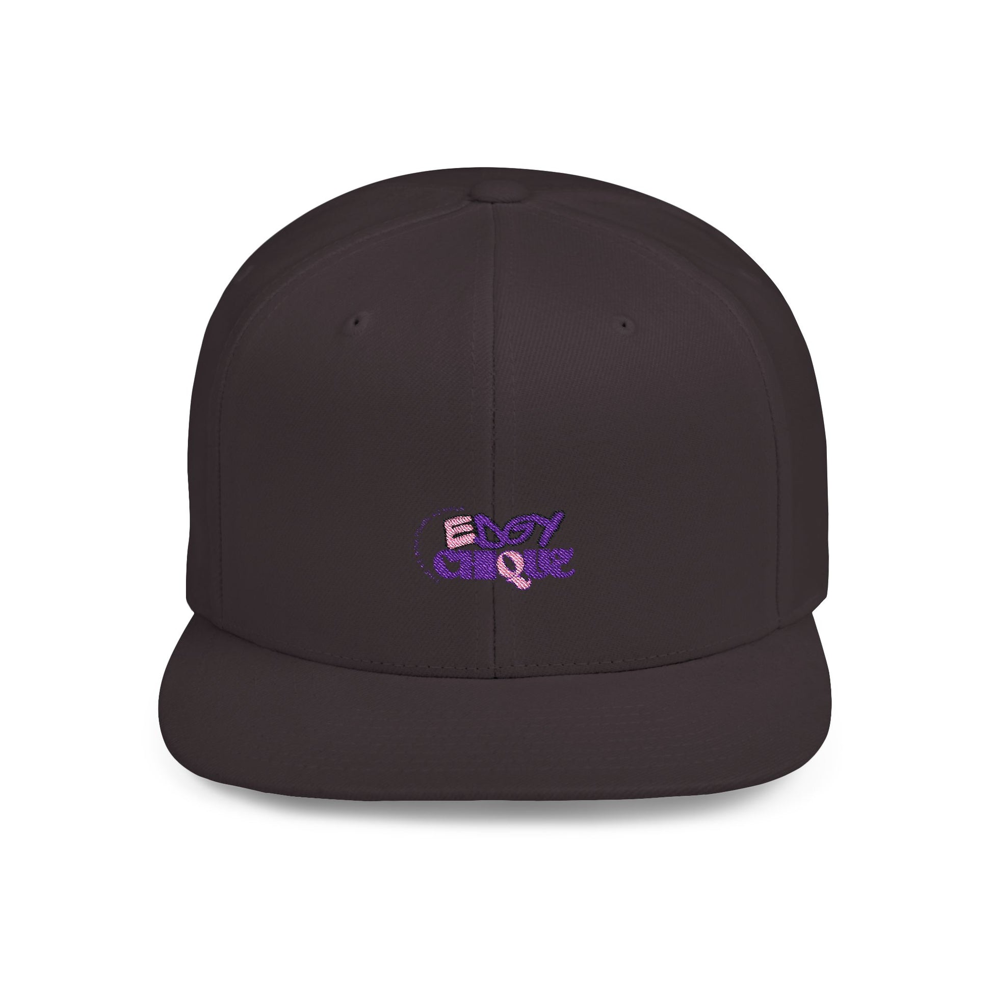 Stylish Flat Bill Snapback Hat - Casual Streetwear with 'Edgy Chique' Design