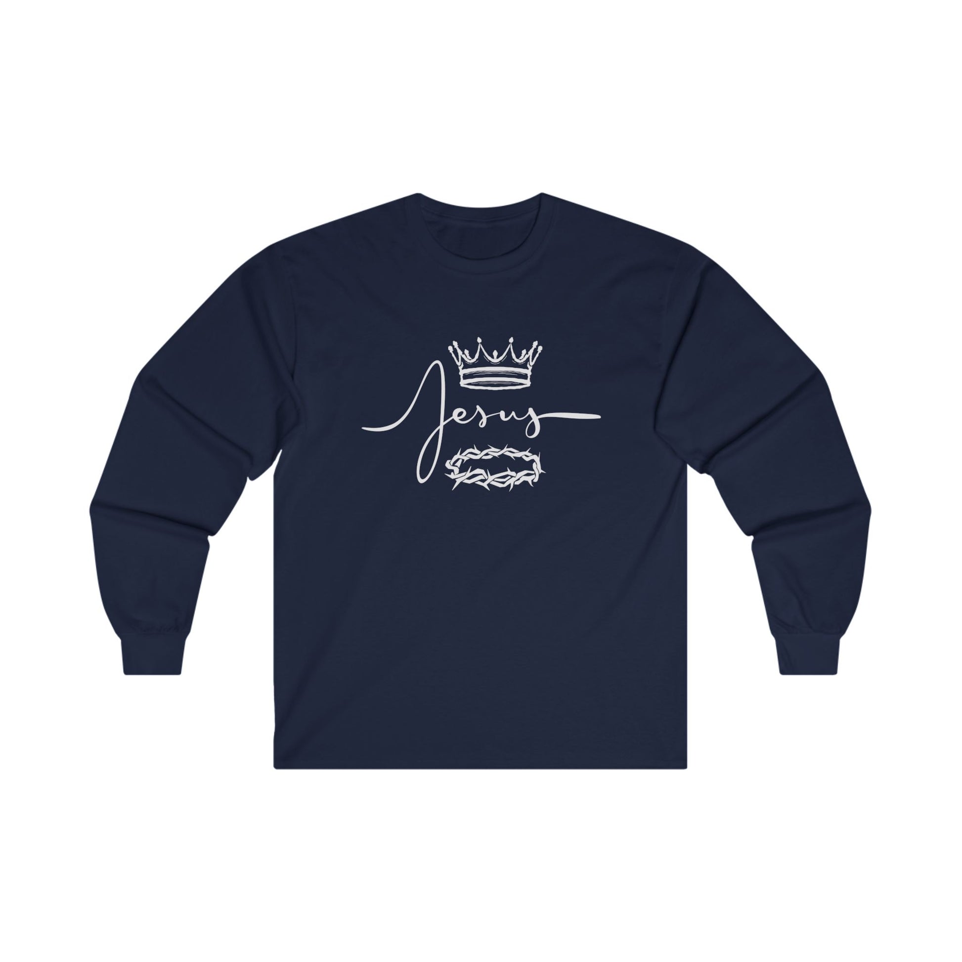 Crown & Thorn Jesus Unisex Long Sleeve Tee - Faith Inspired Apparel