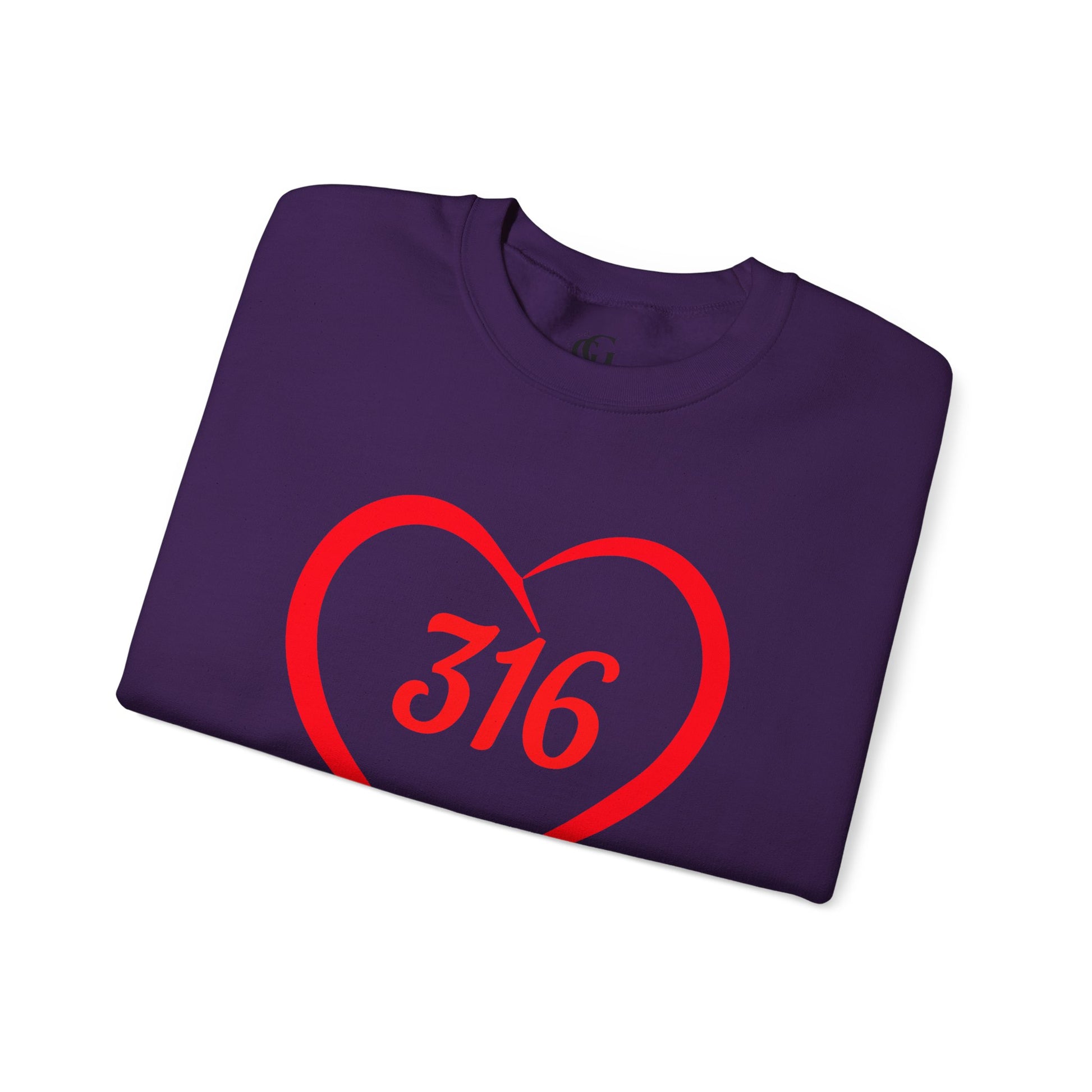 316 Heart Graphic Unisex Crewneck Sweatshirt - Cozy Casual Love