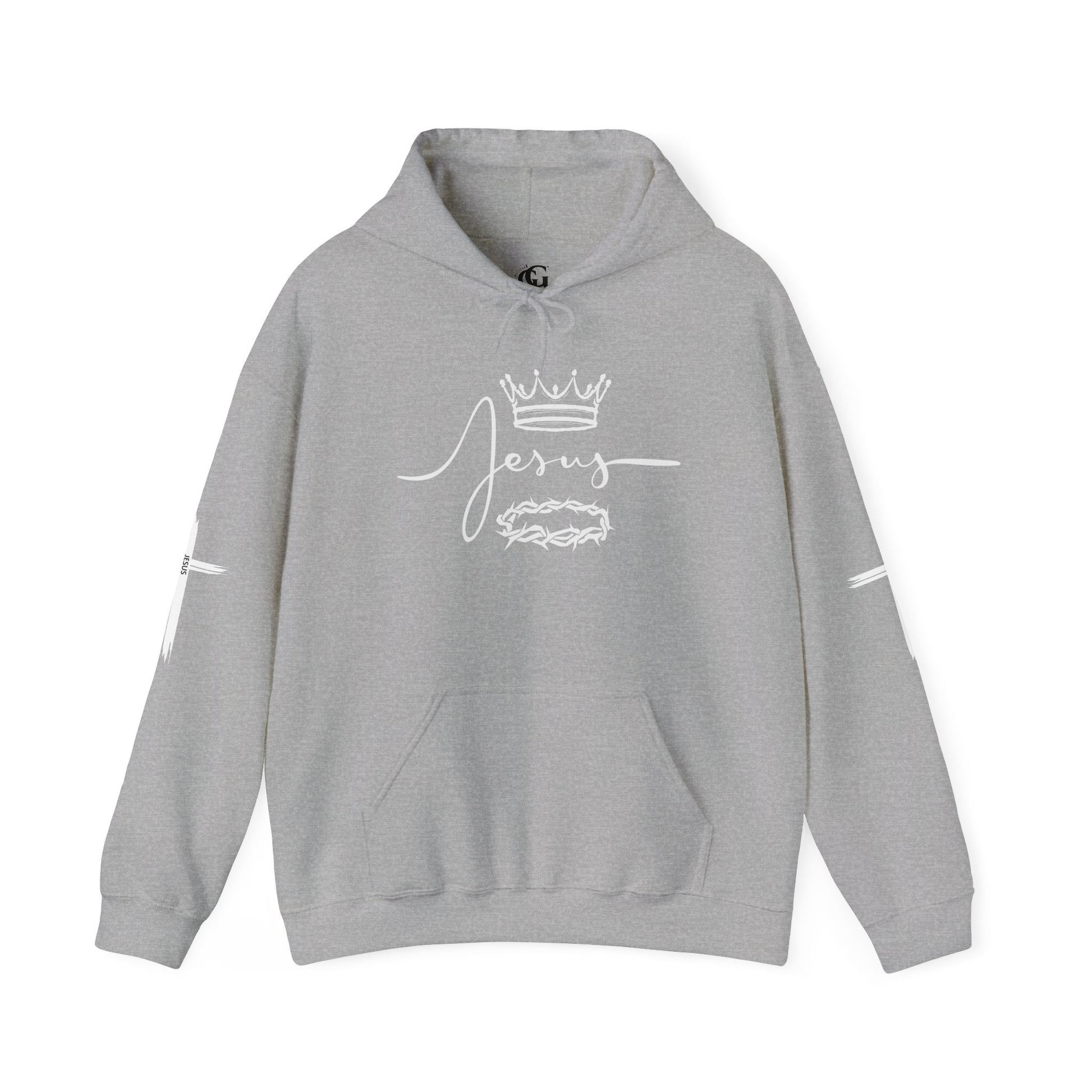 Jesus Crown & Cross Unisex Hooded Sweatshirt