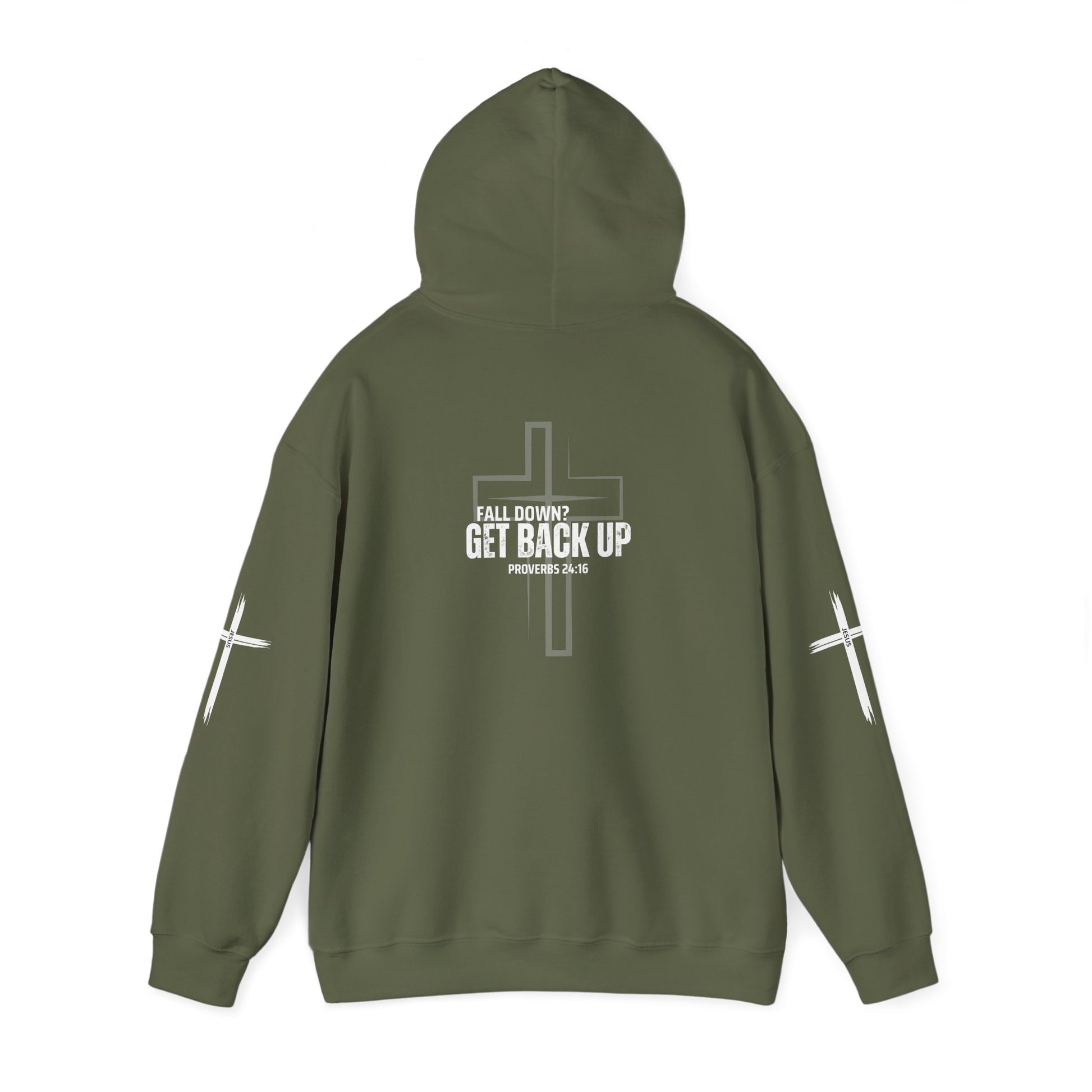 Fall Down? Get Back Up Psalm 24 Unisex Hooded Sweatshirt