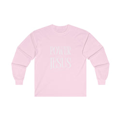 Collection of Power in the Name of Jesus Unisex Long Sleeve Tee - Faith-Based Spiritual Apparel in a gallery layout