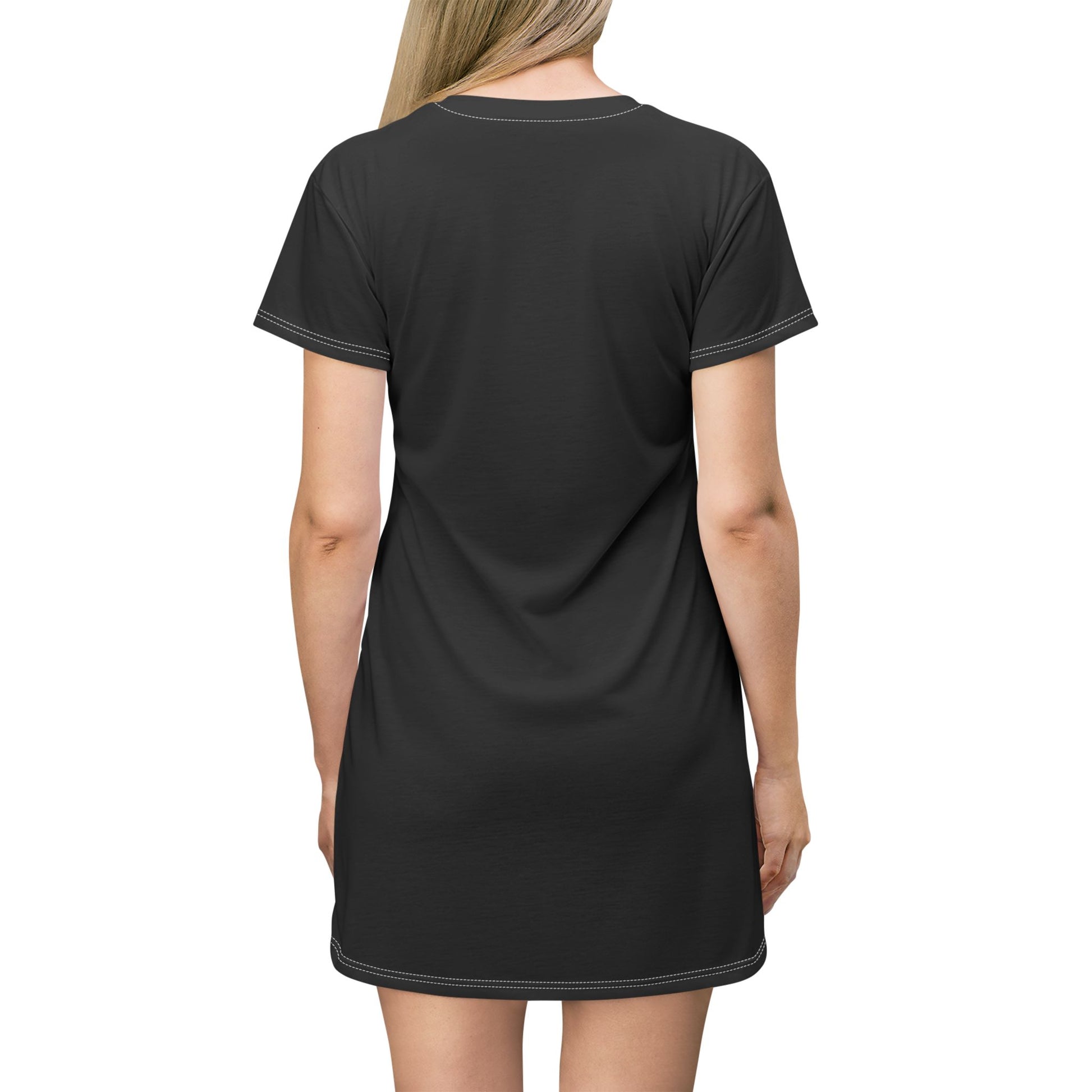 Vestido estilo camiseta con gráfico elegante y empoderamiento y diseño de halo