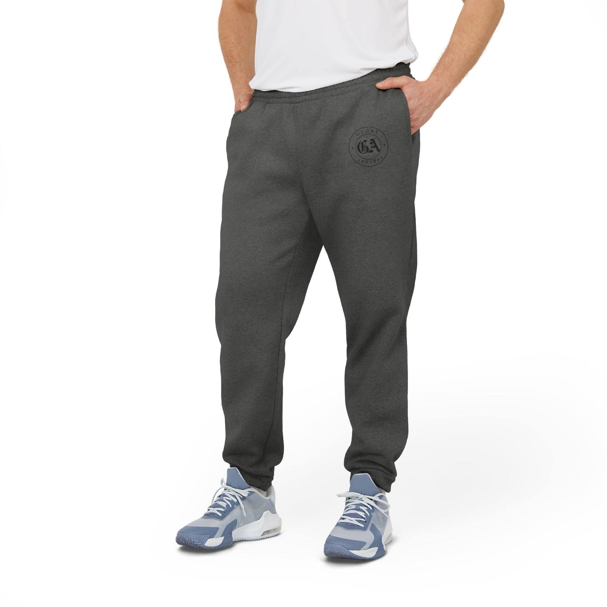 Pantalones deportivos unisex de polar Adidas cómodos para deportistas y ropa informal: logotipo de Glory Apparel