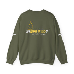 Collection of QUALIFIED "God Called Me Anyway" Unisex Crewneck Sweatshirt - Cozy Motivational Apparel in a gallery layout